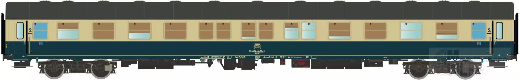 LS Models 46184AC - Liegewagen DB Ep.IV Bctm 256 Klotzbremse H0/WS