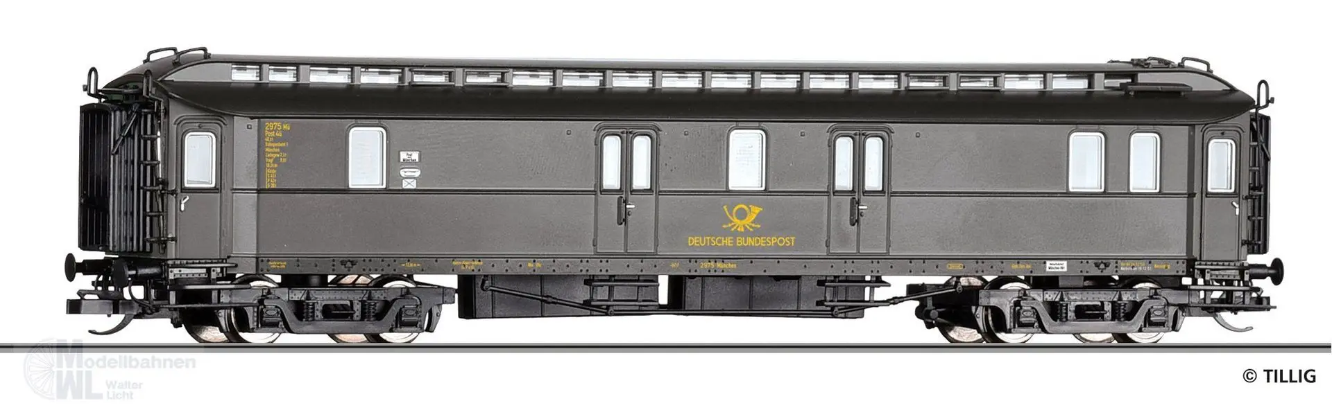 Tillig 12082 - Bahnpostwagen Deutschen Bundespost Ep.III TT 1:120