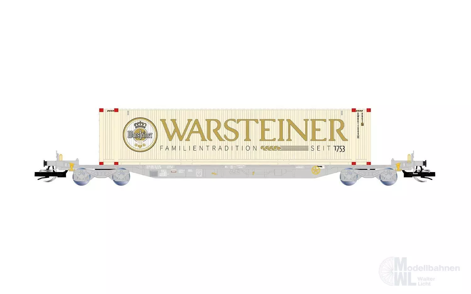 Arnold 9767 - Containertragwagen Ep.VI Container Warsteiner TT 1:120