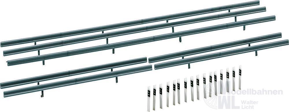 Faller 272452 - Leitplanken und 40 Begrenzungspfosten 86 cm N 1:160 Faller 272452 - Leitplanken und 40 Begrenzungspfosten 86 cm N 1:160