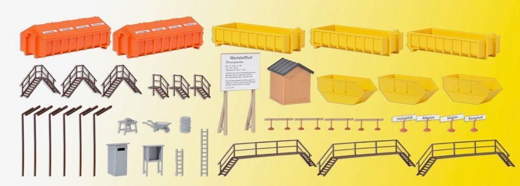 Kibri 38155 - Deko-Set Wertstoffhof H0 1:87