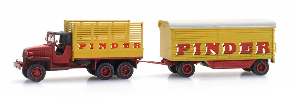 ARTITEC b.v. 316086 - Pinder Zirkuswagen + GMC 353 N 1:160 ARTITEC b.v. 316086 - Pinder Zirkuswagen + GMC 353 N 1:160