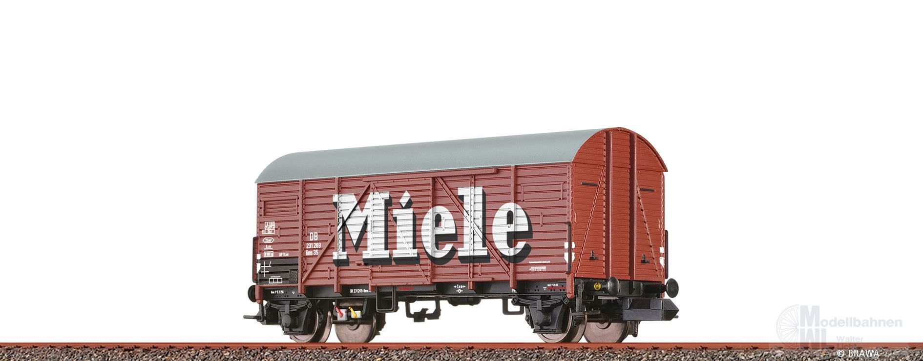 Brawa 67332 - Güterwagen ged. DB Ep.III Gms35 Miele N 1:160