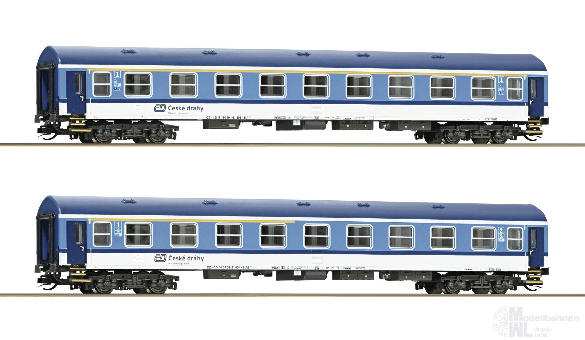 Roco 6280019 - Personenwagen Set CD Ep.VI 2.tlg. 1.Betr.Nr. TT 1:120