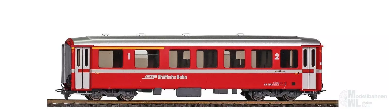 Bemo 3256162 - Einheitswagen EW I RhB Ep.VI AB 1542 BB neurot H0m