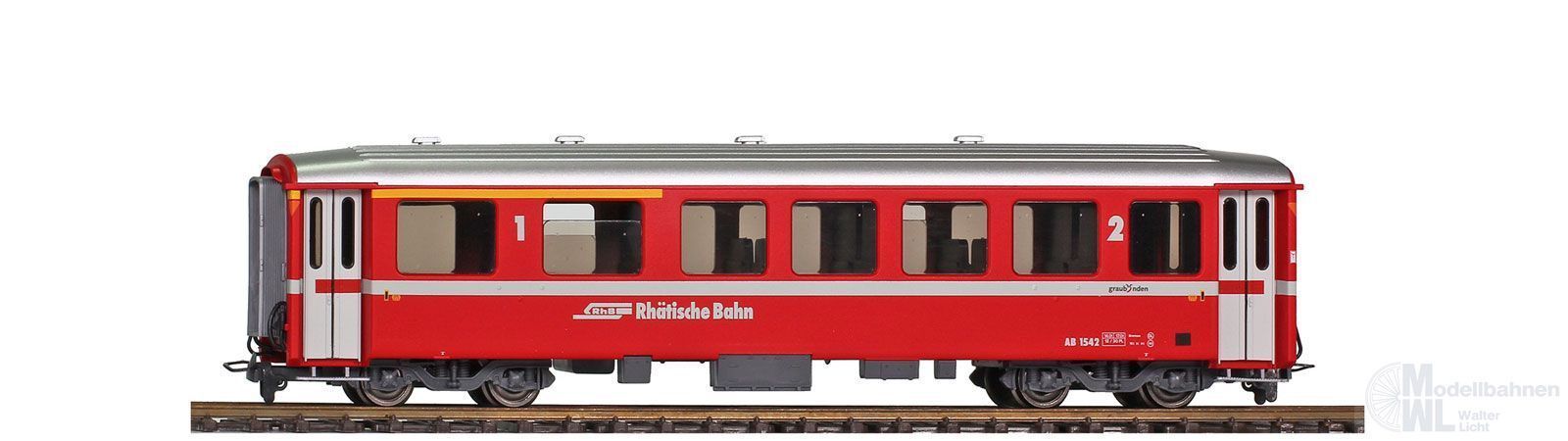 Bemo 3256162 - Einheitswagen EW I RhB Ep.VI AB 1542 BB neurot H0m