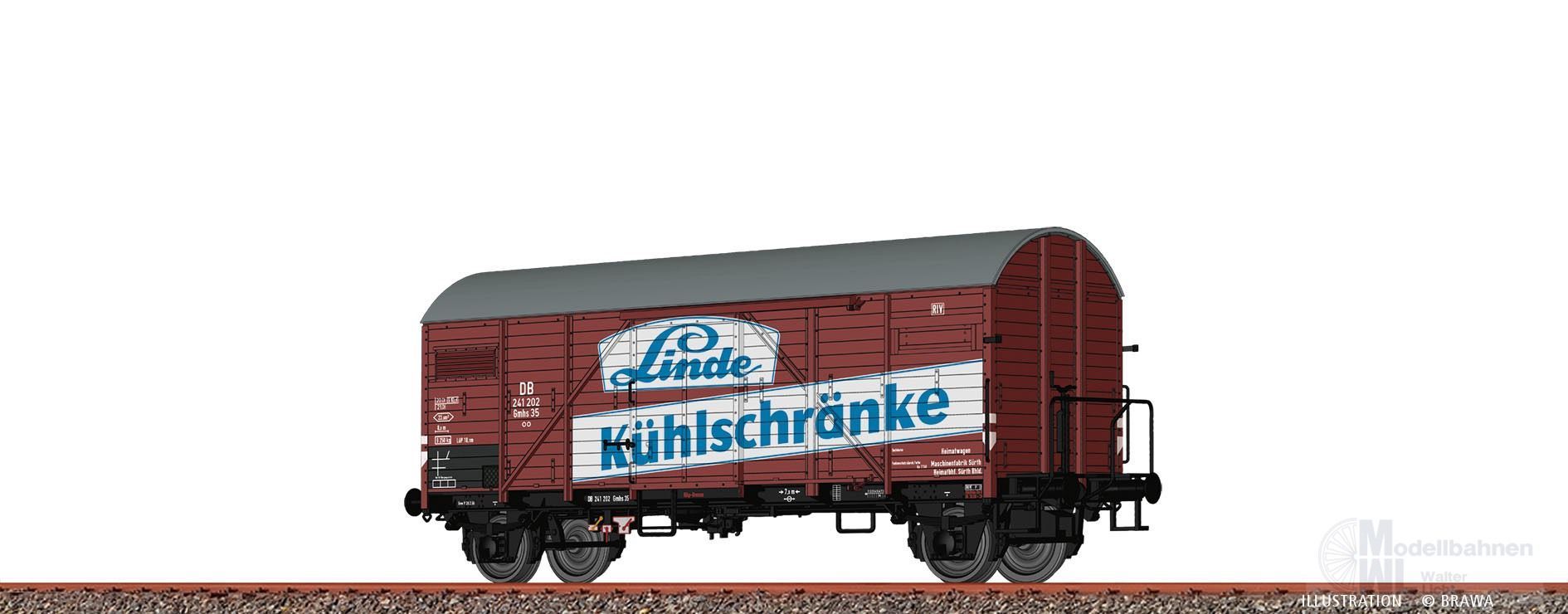 Brawa 50733 - Güterwagen ged. DB Ep.III Gmhs35 Linde H0/GL