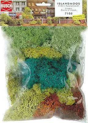 Busch 7105 - Islandmoos Großpackung 70g  H0 1:87 / TT 1:120 / N 1:160 / Z 1:220