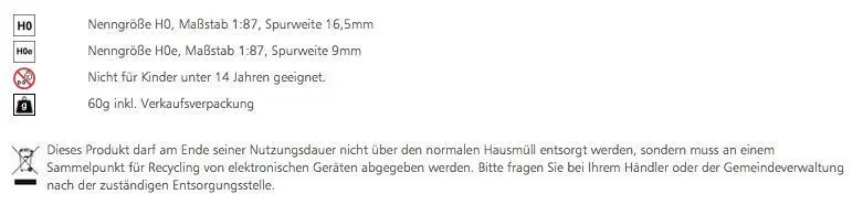 Tillig 85260 - Kreuzung H0 rechts/H0e links Länge 232 mm Kreuzungswinkel 15° H0-H0e