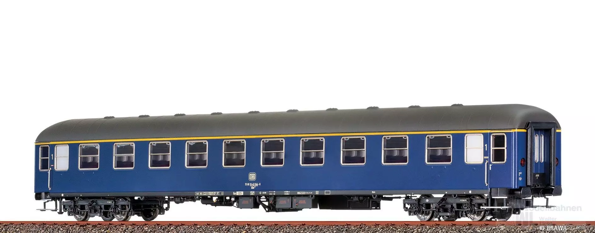 Brawa 58129 - Schnellzugwagen DB Ep.IV Am202 H0/WS Basic+ LED