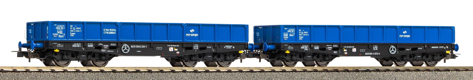 Piko 28313 - Güterwagen Set PKP CArgo Ep.VI 401Zb 2.tlg. H0/GL