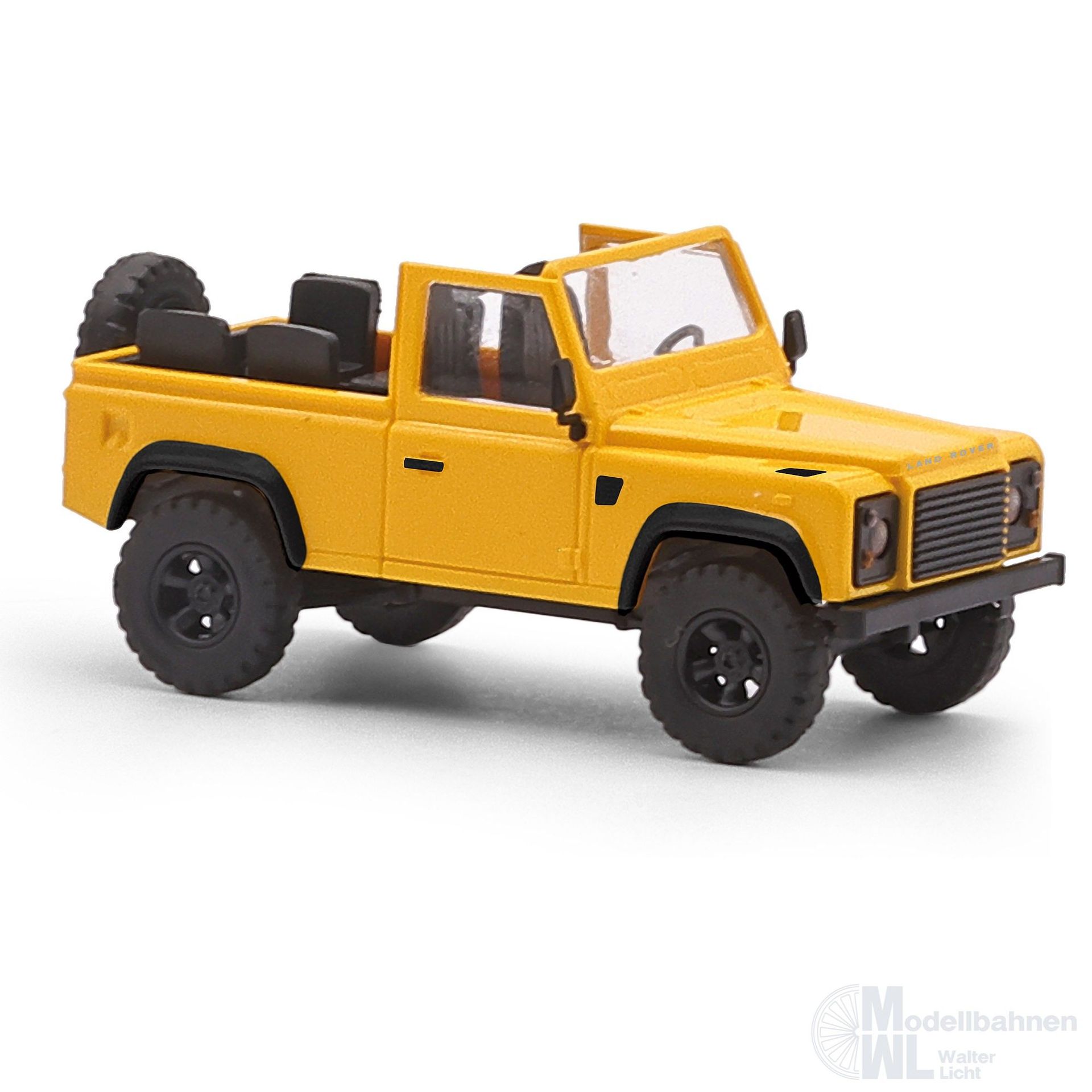Busch 54392 - Land Rover Defender 90 offen gelb Bj.1983 H0 1:87