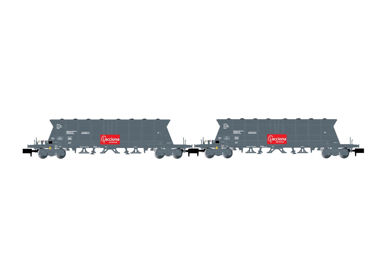 Arnold 6618 - Selbstentladewagen Set ACCIONA Ep.VI 2.tlg. N 1:160