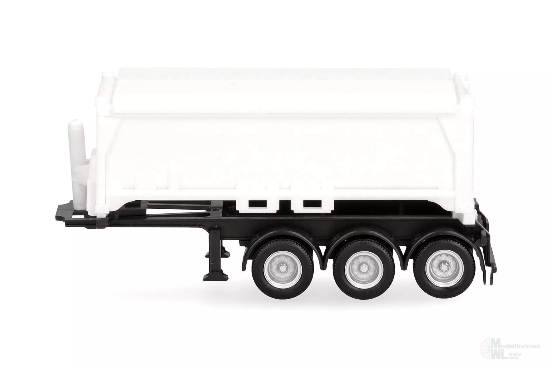 Herpa 077101 - Abraumcontainerauflieger 3 achs weiß H0 1:87