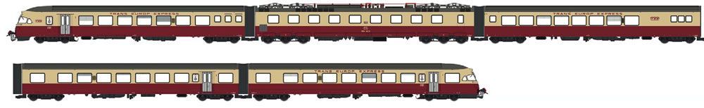 LS Models 17522 - Triebzug RAe 5-tlg. Gottardo SBB III-IV TEE H0/WS