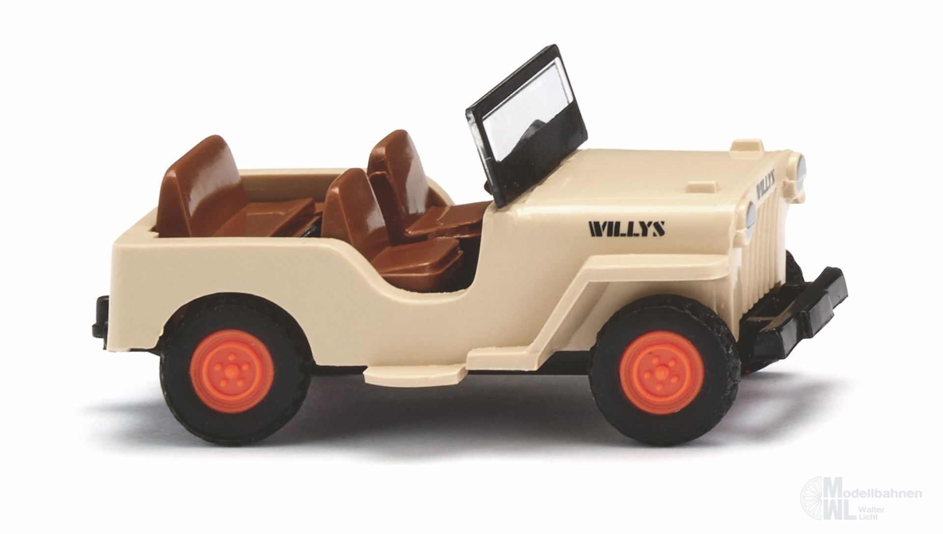 Wiking-001001-Willys-Jeep-CJ-3A-elfenbei Wiking 001001 - Willys Jeep CJ-3A - elfenbeinbeige H0 1:87