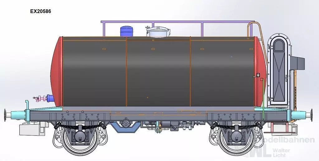 Exact Train 20586 - Kesselwagen NS/DR Ep.III NAM 24m3 Uerdinger Bataafsche Petroleum H0/GL