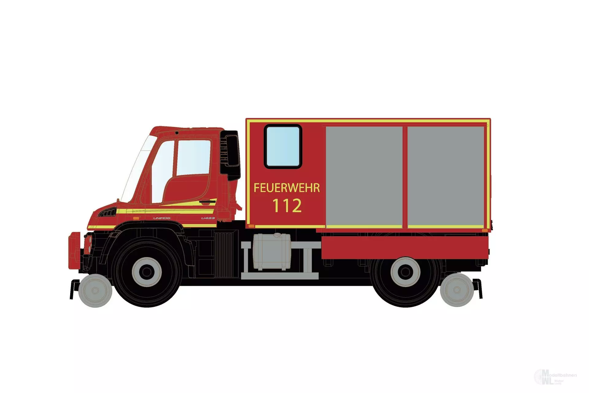 Hobbytrain 32303 - Zweiwege Unimog U423 Feuerwehr Ep.VI N 1:160 Digital