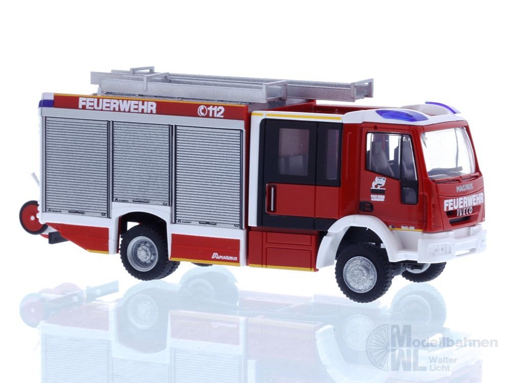 Rietze 68162 - Magirus HLF Team Cab FW Büren H0 1:87