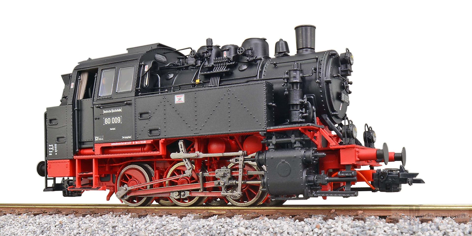 ESU 31653 - Dampflok BR 80 009 DR Ep.IV Vorbildzustand um 1980 H0/GL/WS