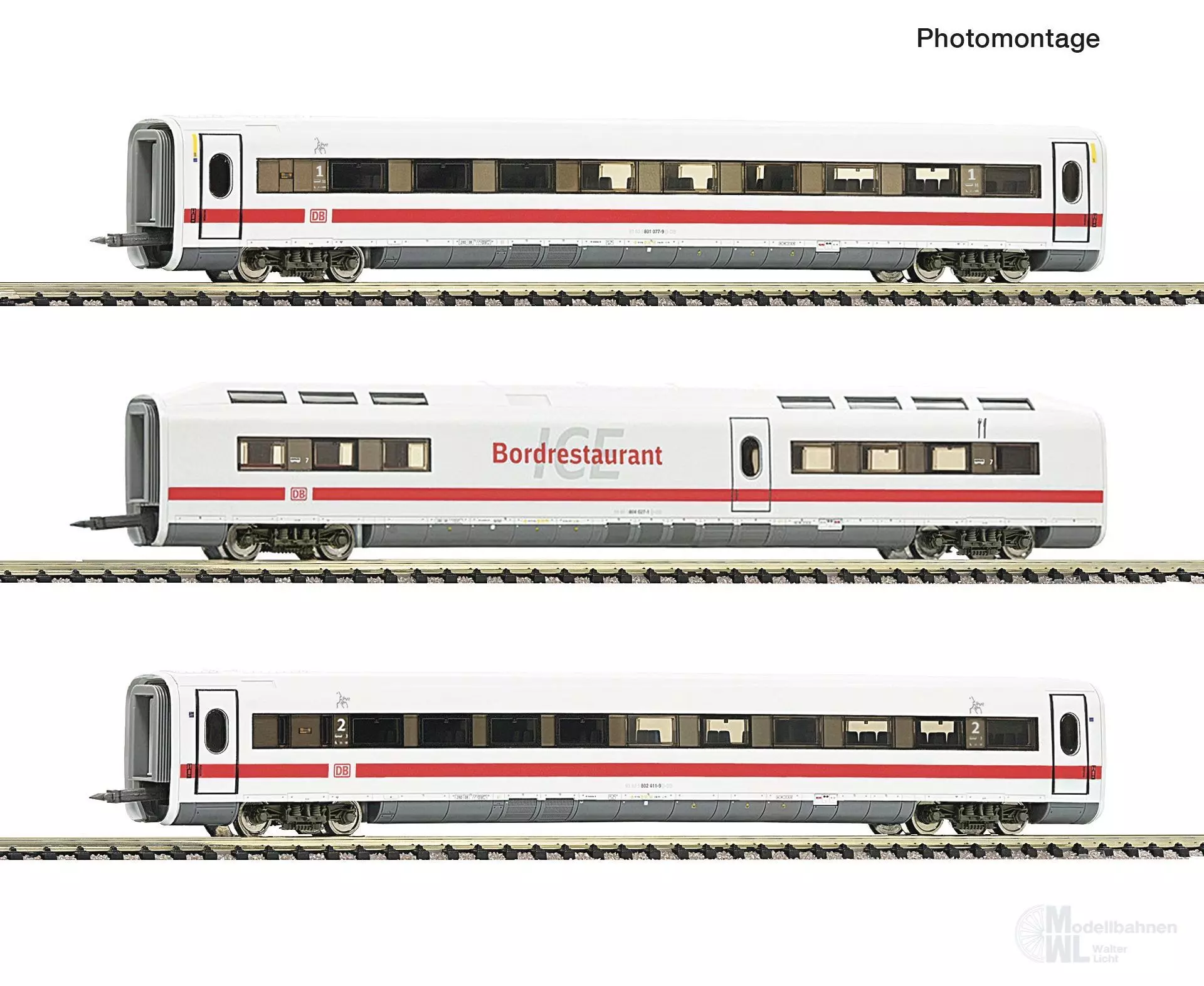 Fleischmann 7760014 - Ergänzungswagen Set ICE 1 DB Ep.VI 30 Jahre 3.tlg. N 1:160