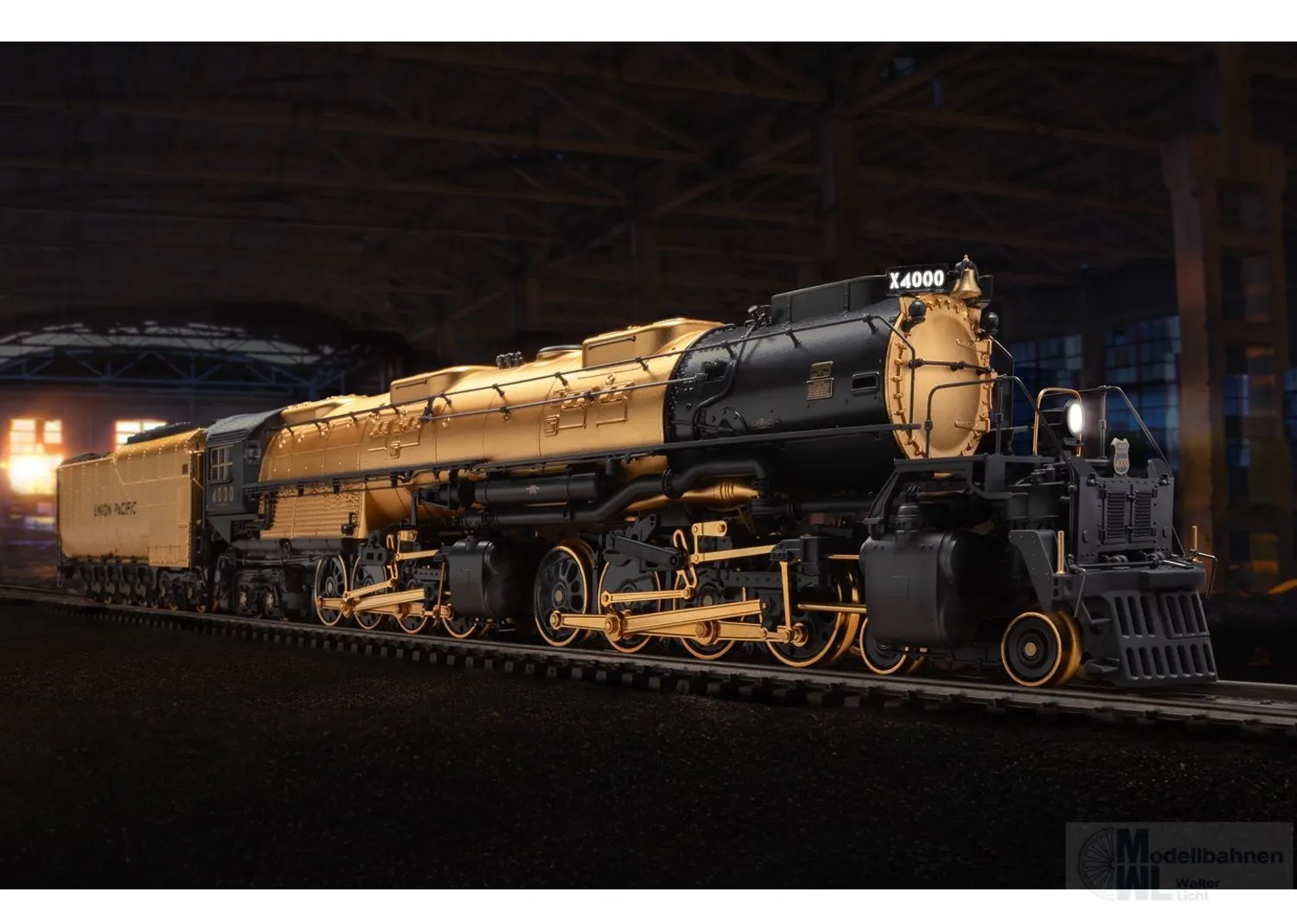 Märklin 39400 - Dampflok Big Boy 4000 UP vergoldet H0/WS Sound