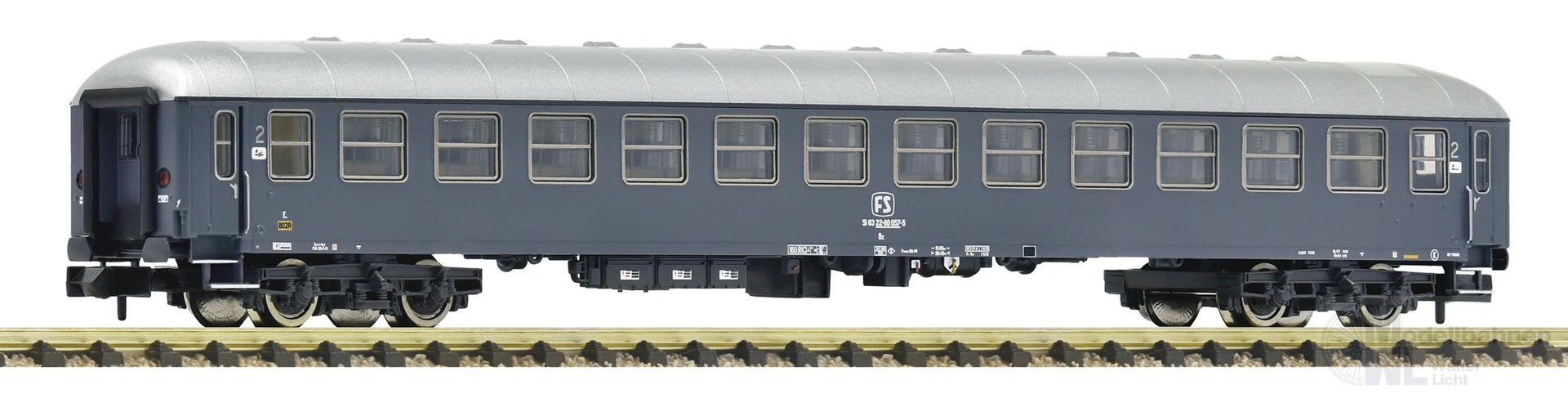 Fleischmann 863961 - UIC-X Reisezugwagen FS Ep.IV 2.Kl. Grau N 1:160