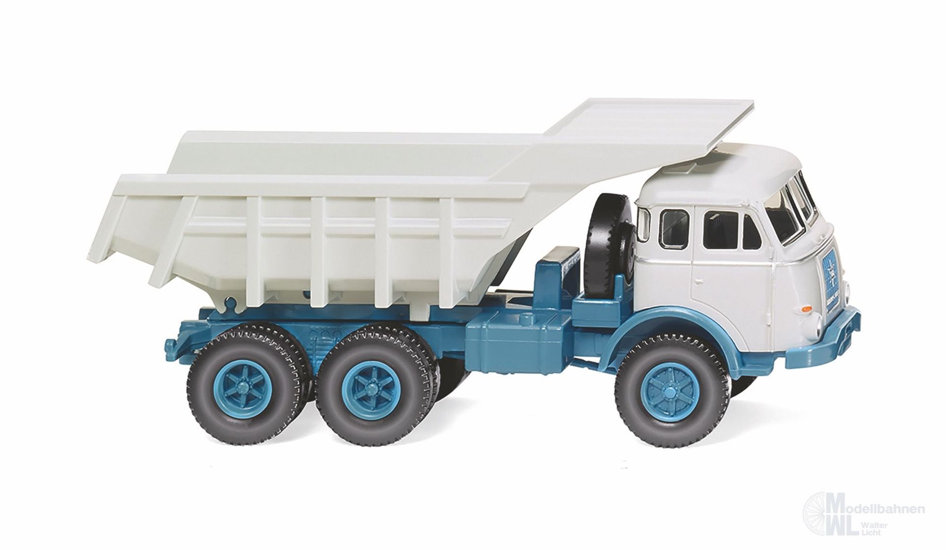 Wiking 067048 - Muldenkipper Henschel HS 3-180 - hellblau/papyrusweiß H0 1:87