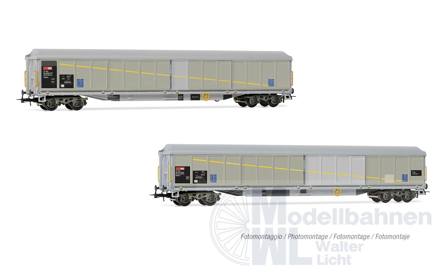 Rivarossi 6650 - Schiebewandwagen Set SBB Ep.V 2.tlg. H0/GL