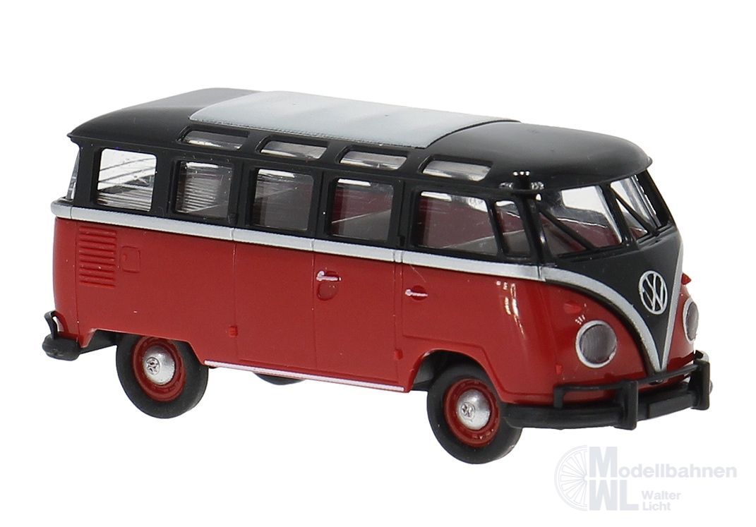 Brekina 31852 - VW T1b Samba schwarz/rot H0 1:87