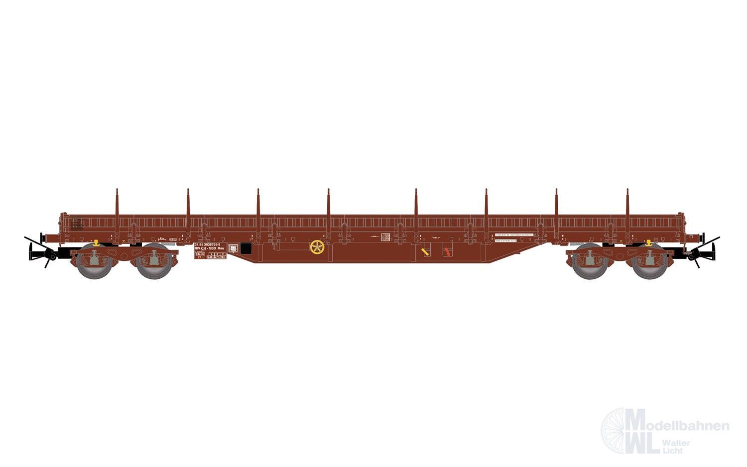 Rivarossi 6713 - Rungenwagen SBB Ep.VI Res braun H0/GL