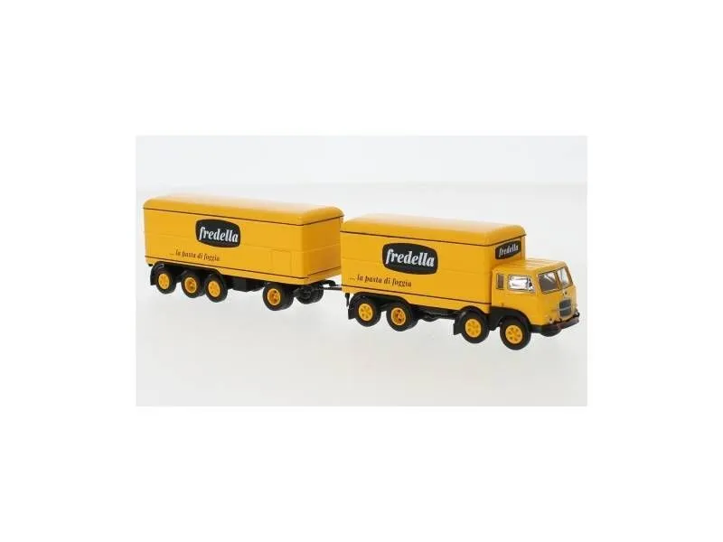 Brekina 58435 - Brekina Starline Fiat 690 Millepiedi Kofferzug 1960 Fredella H0 1:87