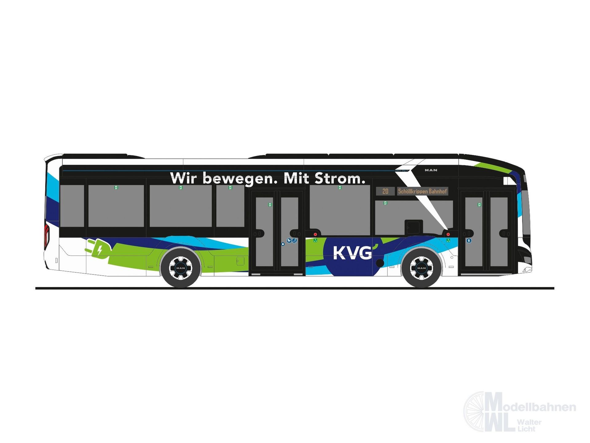 Rietze 76359 - MAN Lion´s City 12 E Kahlgrund Verkehrsges. Schöllkrippen H0 1:87