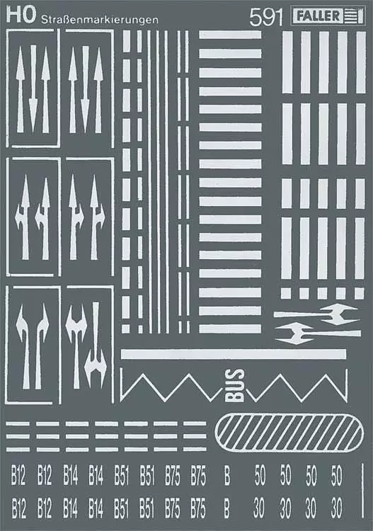 Faller 180536 - Strassenmarkierungen H0 1:87