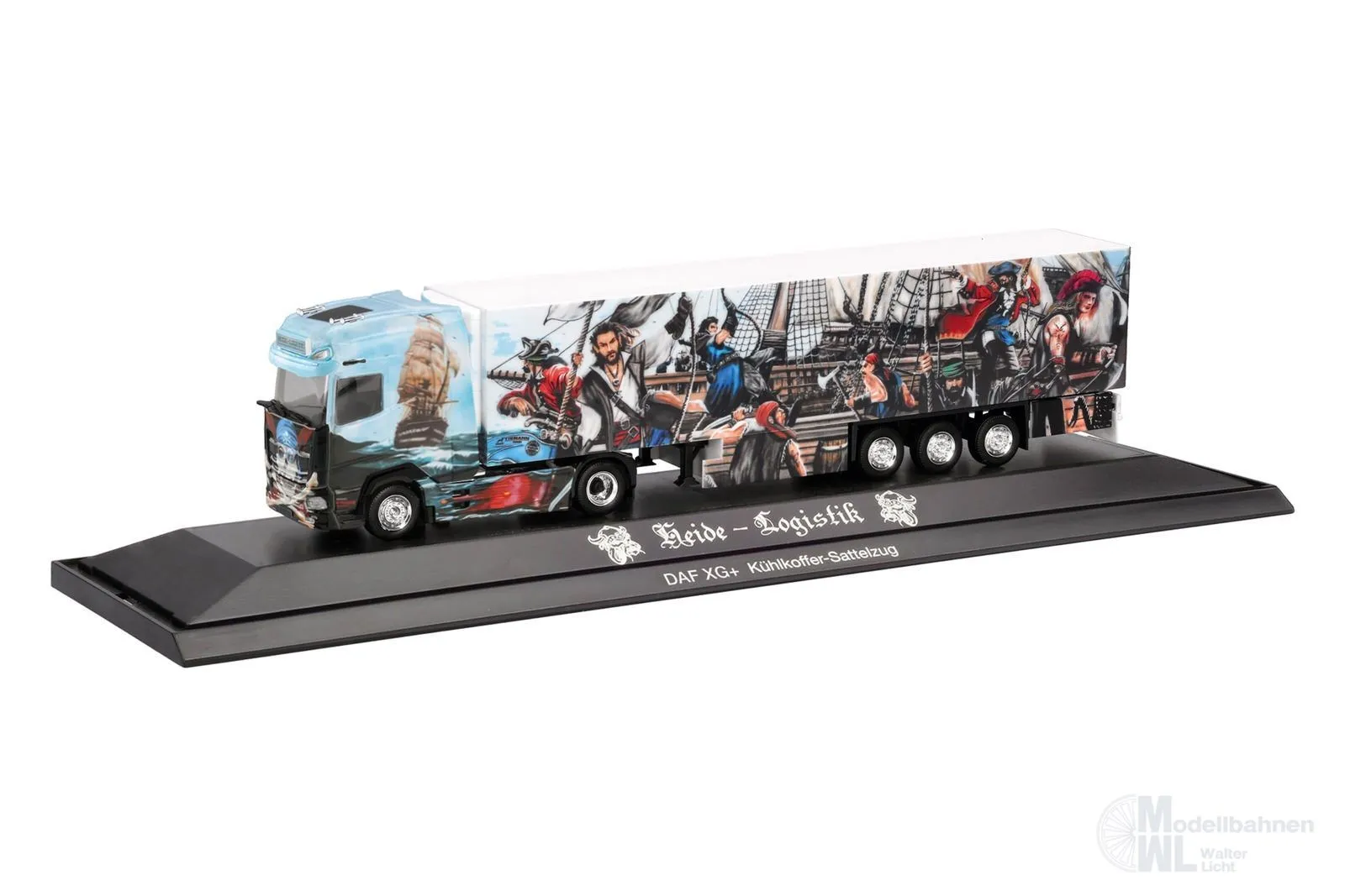 Herpa 122399 - DAF XG+ KühlkofferSattelzug Heide Logistik H0 1:87