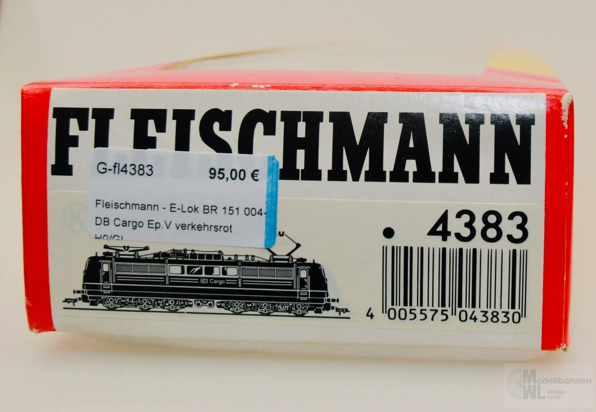 Fleischmann 4383 - Fleischmann - E-Lok BR 151 004- DB Cargo Ep.V verkehrsrot H0/GL