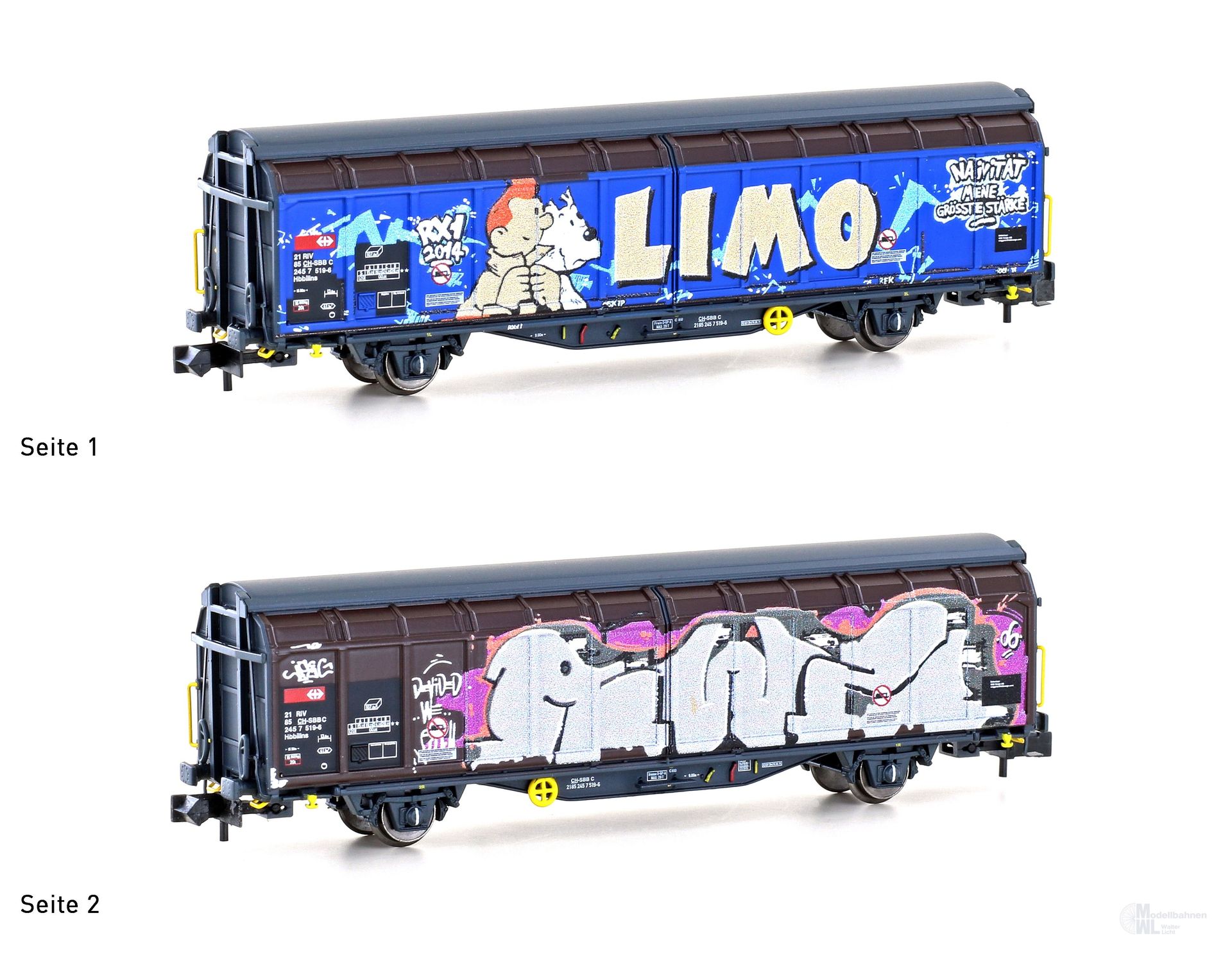 Hobbytrain 24667 - Schiebewandwagen SBB Ep.IV Graffitti-Serie Nr. 5 N 1:160 Hobbytrain 24667 - Schiebewandwagen SBB Ep.IV Graffitti-Serie Nr. 5 N 1:160