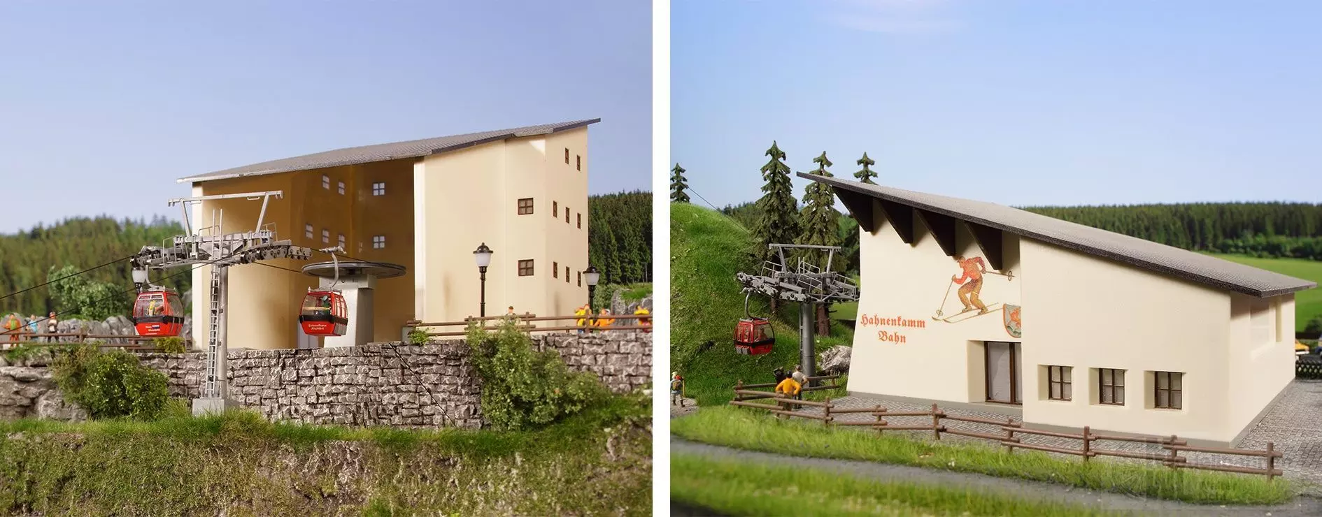 Brawa 6343 - Hahnenkammbahn Gebäudesatz H0 1:87