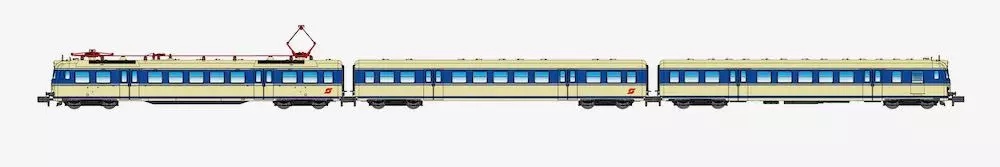 Jägerndorfer Modellbahn 73022 - Triebzug Rh 4030 ÖBB Ep.IV 3.tlg. N 1:160 Sound