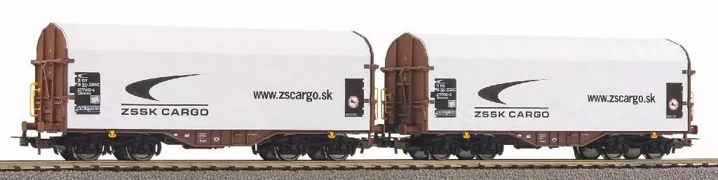Piko 58258 - Schiebeplanenwagen Set ZSSK Ep.VI 2.tlg. H0/GL