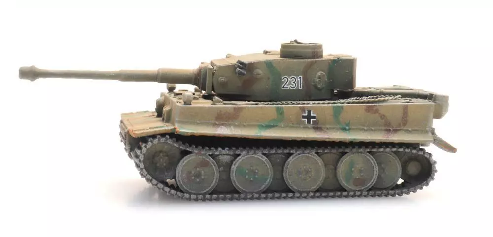 ARTITEC b.v. 6160094 - WM Tiger I gelb Eisenbahntransport N 1:160