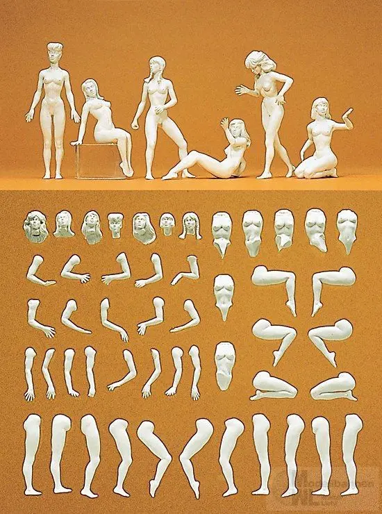 Preiser 45901 - Modellfigur Eva 7 unbemalt Spur G