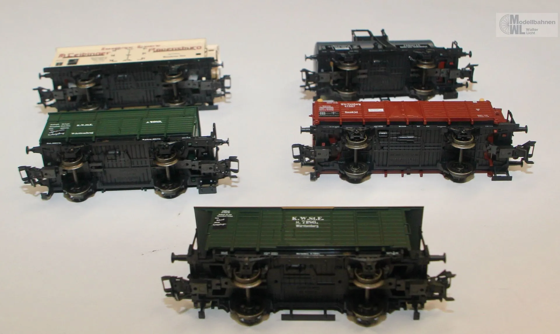 Märklin 4510 - MÄRKLIN - Güterwagen Set Württemberg Ep.I 5.tlg. H0/WS