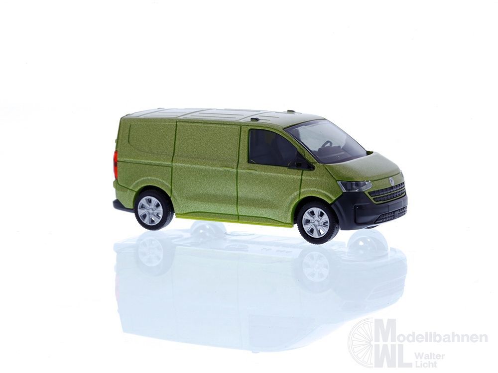 Rietze 11723 - Volkswagen e-Transporter T7 Kasten KR FD warm green metallic H0 1:87