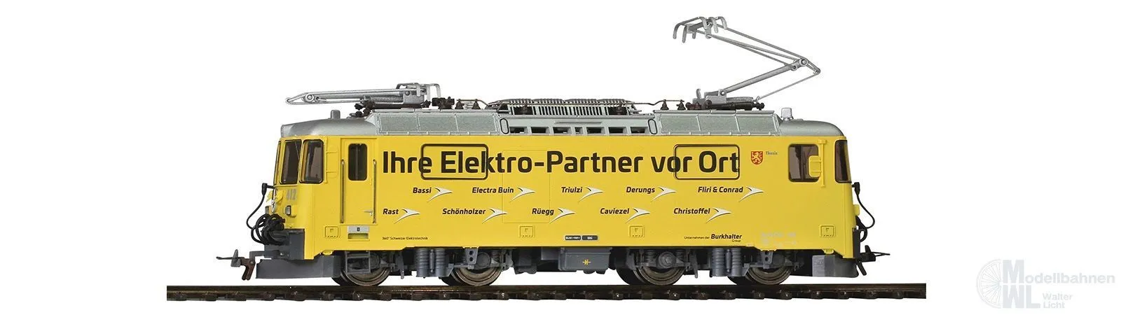 Bemo 1258182 - E-Lok Ge 4/4 II 612 RhB Ep.VI Werbelok Burkhalter Gruppe H0m