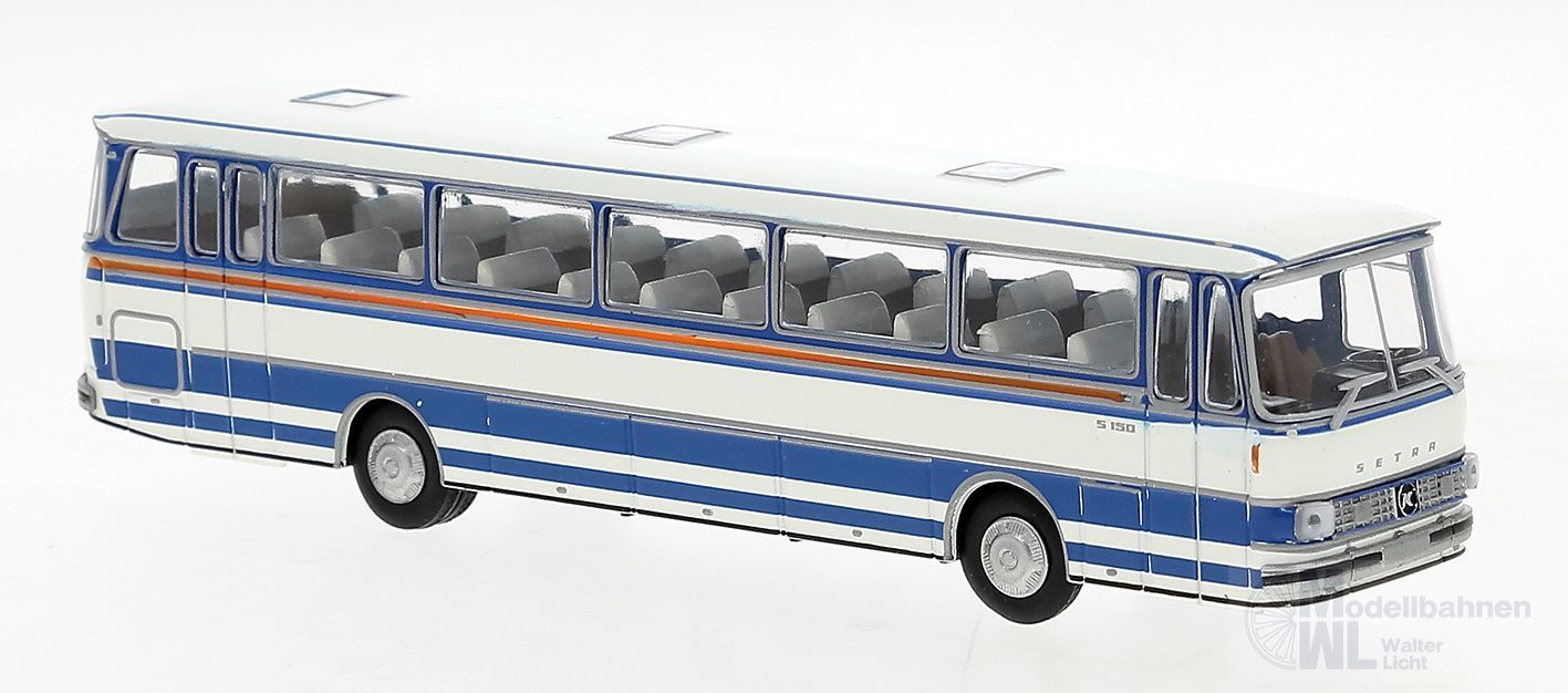 Brekina 56051 - Setra S 150 H Reisebus blau/weiß H0 1:87