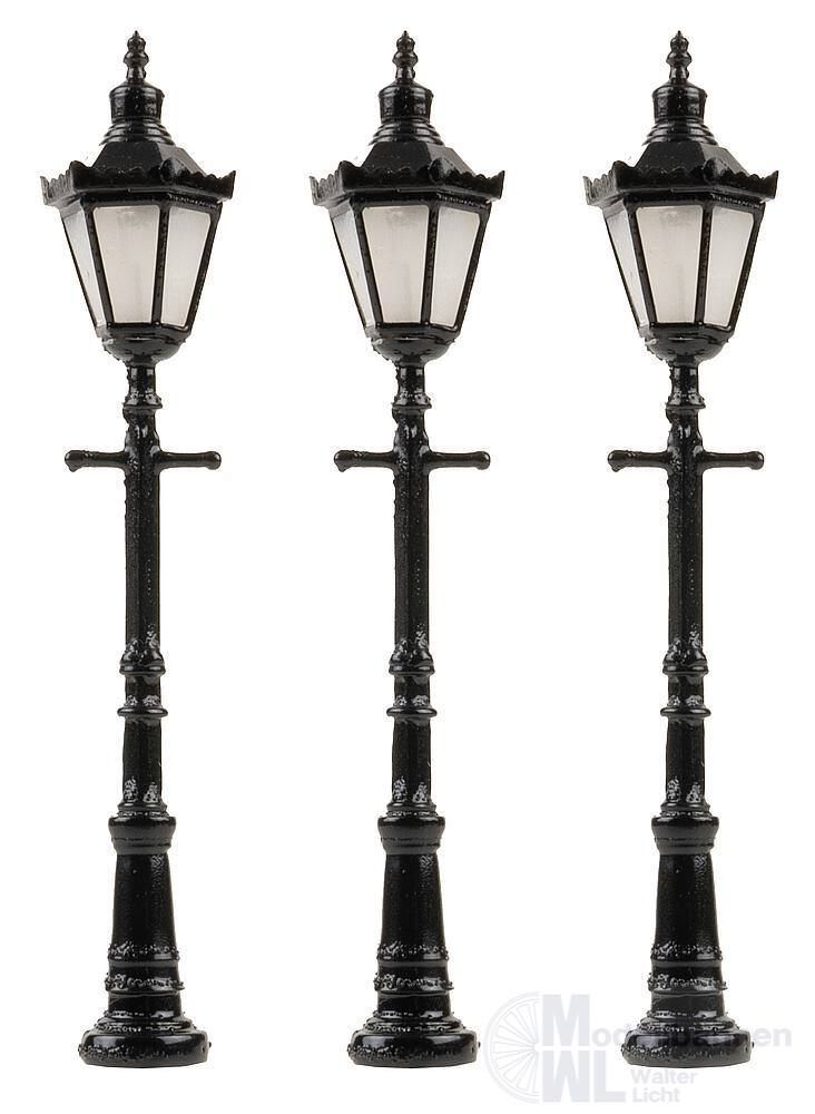 Faller 272128 - LED-Parklaternen, Sechskantlaterne mit Krone 3 Stück N 1:160 Faller 272128 - LED-Parklaternen, Sechskantlaterne mit Krone 3 Stück N 1:160