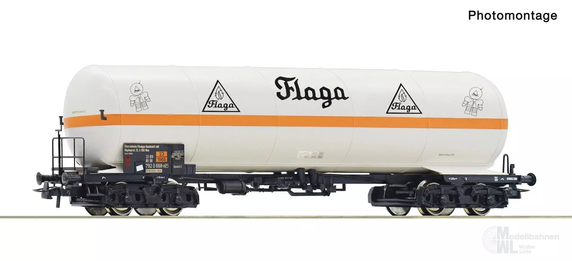 Roco 6600176 - Druckgaskesselwagen DB Ep.IV Flaga H0/GL