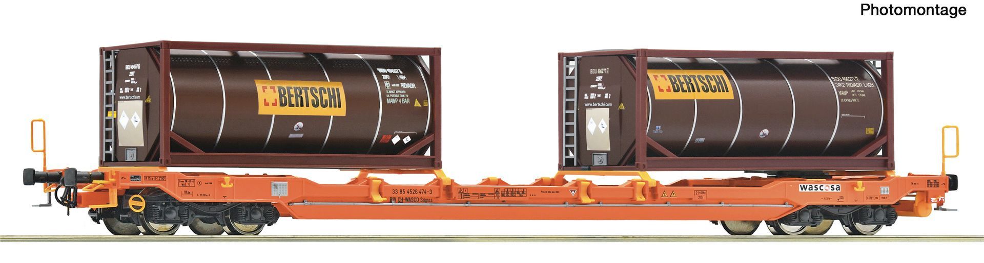 Roco 6600452 - Taschenwagen T5 Wascosa + Bertschi