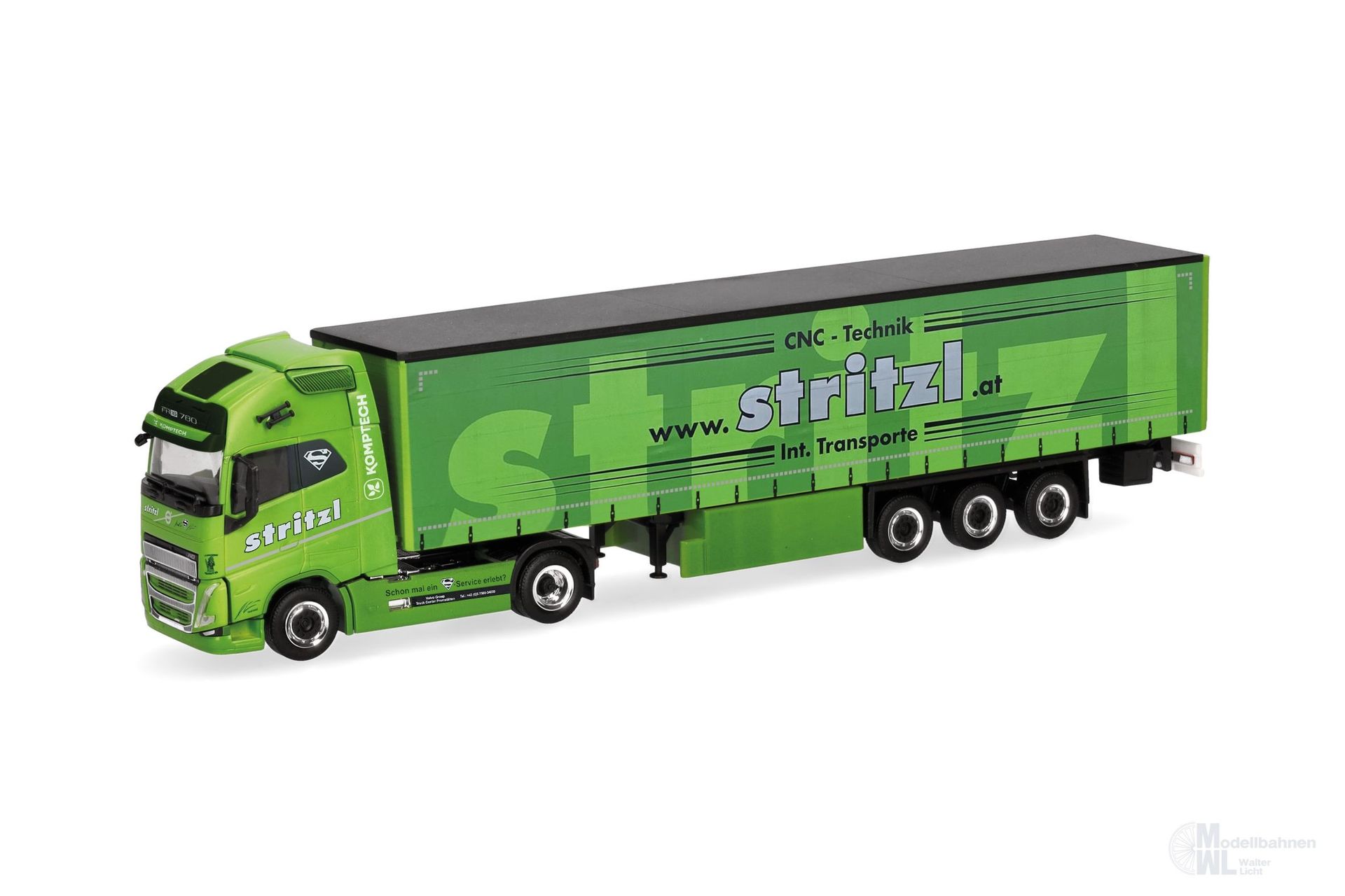 Herpa 320108 - Volvo GL XL FH16 2020 Gardinenplanen-Sattelzug H0 1:87
